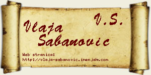 Vlaja Šabanović vizit kartica